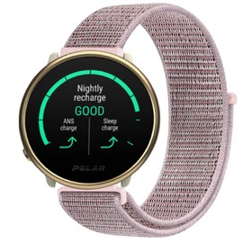 GIOPUEY Nylon Armband Kompatibel mit Polar Ignite, 20mm Ersatz Sport Loop Uhrenarmband, Geflochtenes Armband, Damen Herren - Pink