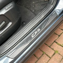 Carbon Door Sill Protector Kick Plate Entry Guard for Mazda CX-5 2013-2026