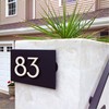 HASWARE Floating House Number 6 inch Stylish Door Numbers Alphabet