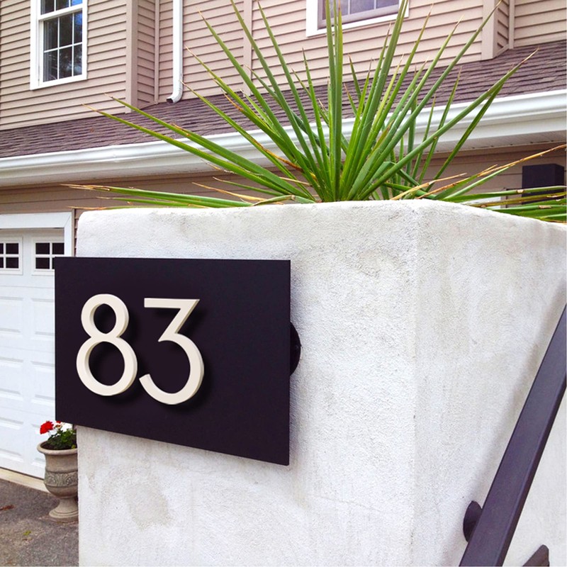 HASWARE Floating House Number 6 inch Stylish Door Numbers Alphabet