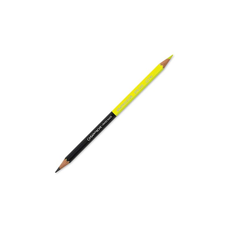 Caran d'Ache Graphicolor 0370.240 Bi-Colour Yellow / Graphite FSC, Size: