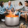 YardYonder 32" Smokeless Fire Pit, with Handle, Portable Fire Pit