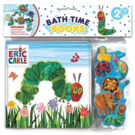 The World of Eric Carle Bath Time Books - Activity Books for kids, Bath book, 6 Padded suction cups, 1 Mesh bag