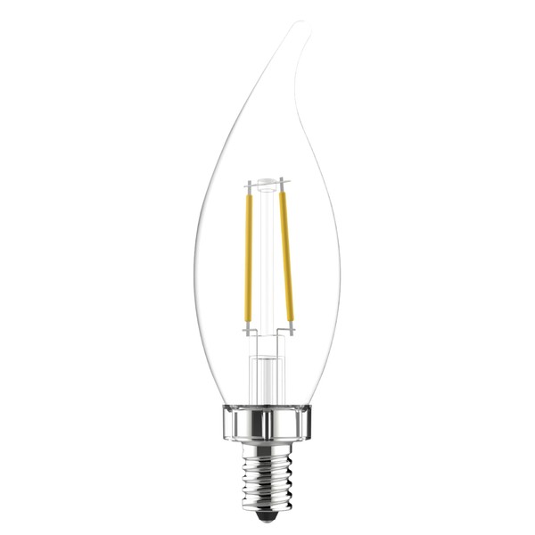 GE LED Light Bulbs, 40 Watt, Daylight, Decorative Bulbs, Clear, Small Base (12 Pack)