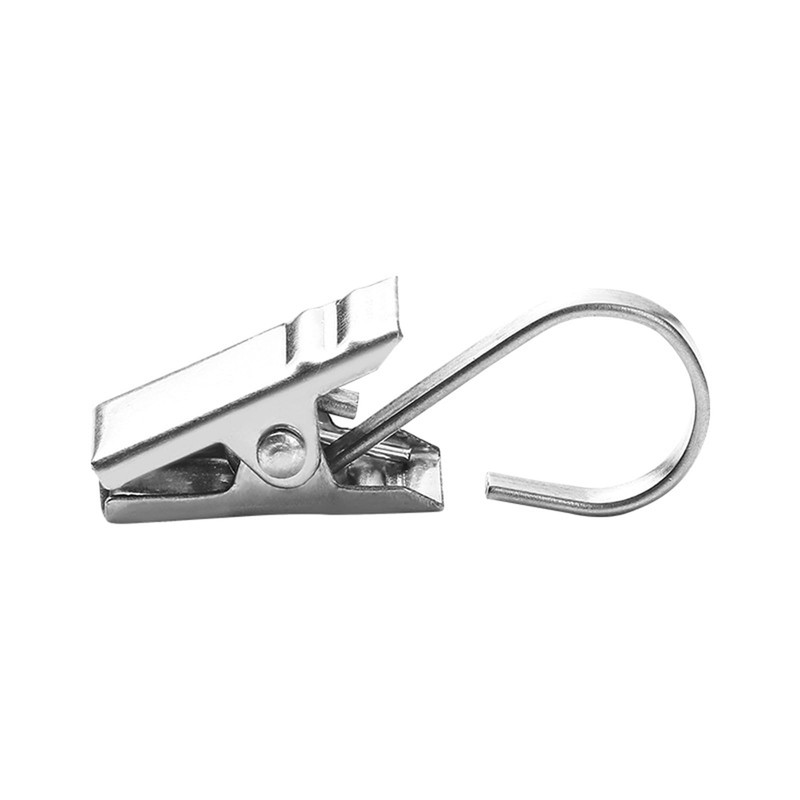 Curtain Clips, Curtain Hooks, Set of 24 Stainless Steel Strong