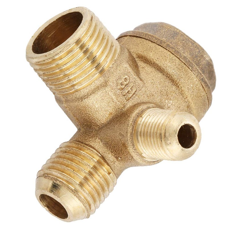 Yinzersy Air Compressor Check Valve, 3 Port Brass Check Valve,