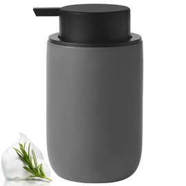 rejomiik Foaming Soap Dispenser Thick Ceramic Foam Hand Soap Dispenser for Bathroom or Kitchen Sink, Liquid Pump Bottles for Hand soap, Body Wash, Grey