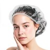 100 Pcs Disposable Shower Caps - Unisex Multipurpose Plastic Waterproof
