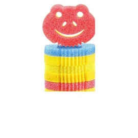 SmilePowo Scrub Sponge, Dual-Sided Temperature Controlled Kitchen Sponge for Dishes,Bathroom,Dish,Furniture,Cute Frog Scrub Sponges Household Cleaning Pads Multi-Functional Cleaning Sponges