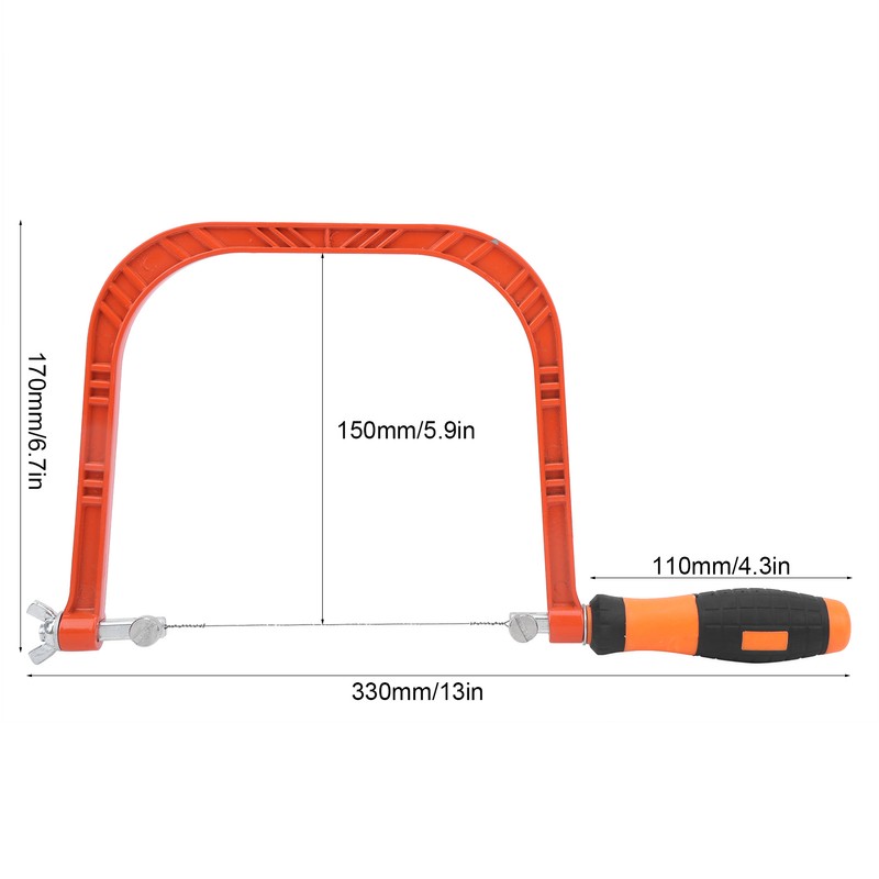 UShaped Aluminium Alloy Adjustable Junior Hacksaw Woodworking Hand Saw Tool