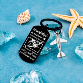 MigPio Pilot Gifts for Men Airplane Keychain Aviation Gifts Flight Attendant Accessories Gift for Aviation Lovers Cool Keychain Gift for Pilots