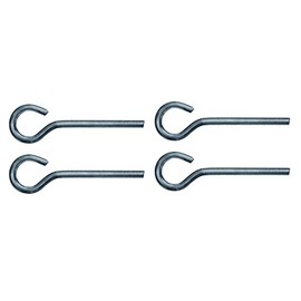 Screws City M6 x 100mm Open Hook with Metric Thread Threaded Hook Bolts Steel Hook Bolt Hanging Item (Pack of 4)