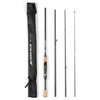 Portable Travel Spinning Fishing Rod Lightweight Carbon Fiber 4 Pieces
