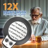 12X Magnifying Glass with Light Hands Free, 2026 New Upgrade