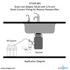 Drain Line Adapter (DLA) with 1/4-inch Quick Connect Fitting for