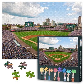 Wrigley Field Jigsaw Puzzles - 1000 Piece Puzzle for Adults, Chicago Baseball Stadium Difficult Challenging Puzzles (27.5"x19.7"), Family Game Night Gift & Home Decor (Ballpark Series)