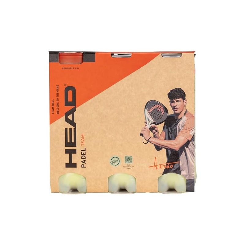HEAD Unisex – Erwachsene 3B PADEL-6DZ Padelball, Gelb, Multipack: 3