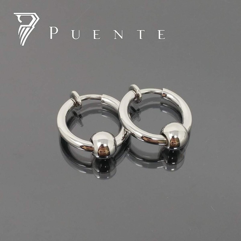 Puente 3 Colors, 3 Sizes, Thick Fake Earrings, 0.3 inch
