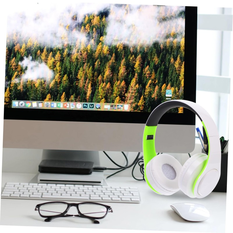 LABRIMP Over Ear Wireless Headset with Noise Cancelling Foldable Design