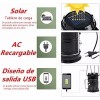 Moreka Lámpara Recargable Solar Linterna Camping Led --para Acampar