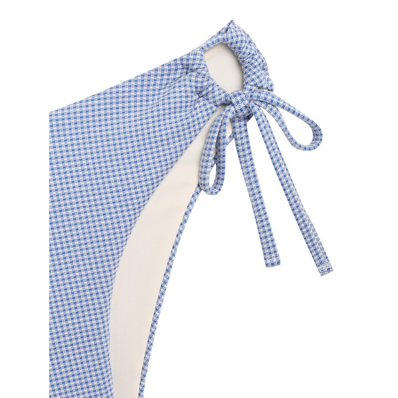 seamoly Stripes Tie Side Tankini Set, Deep Blue-03, Small