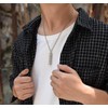 Rockyu Amulet Necklace, Men's, Long Necklace, Sutra Pendant, Openable Capsule,