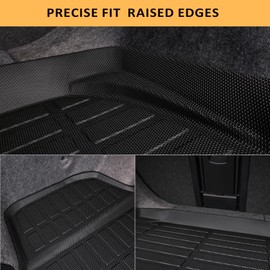 GINOWY-Cargo Liner for CX-50 2023 2024 2025 TPE Rubber All Weather Cargo Mat for CX50 2023 2024 Waterproof Trunk Mat CX50 2023 Easy to Clean Anti-Slip Automotive Accessories Black