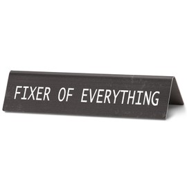 Funny Novelty Nameplate"Fixer of Everything", Humor Name Plate for Coworker, Funny Work Gift for Bestie Soul Sister Friends Boss Manager, Christmas Birthday Gift Office Desk Name Plate VTP269