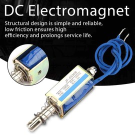 DC Solenoid Electromagnet, DC Electromagnet, Automation Control, 6/12/24V, DC 300mA, with Coil, DC Draw, Electromagnet, 5N Retractable, Range 0.4 inch (10 mm) (12 V)