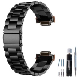Hijiawee Bands Solid Stainless Steel Metal Strap Replacement for Casio G-shock DW-5600 GWM-5610 DWE-5600 DW-5305 DW9052 GA-110/120 GD-110 (Black)