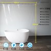 AooHome Shower Curtain, Transparent, Vinyl Curtain, Modular Bathroom, Divider, Lightweight,