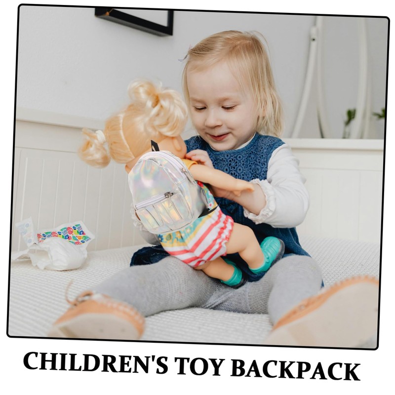Toyvian Doll Backpack Mini Travel Backpacks for for Purse Backpack