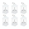 6PCS Ramadan Decorative Lights House Shape Plastic Wind Light Fireplace