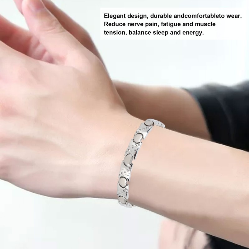 Magnet Bracelet Pain Relieve Hand Chain Stainless Steel Health Care