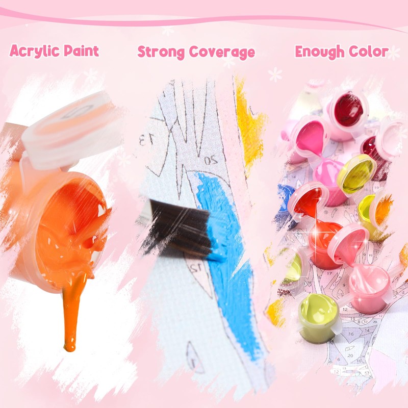 ZUVRDIAI Paint by Number Kits Beagle Dog on Flower Meadow