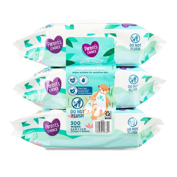 FragrRance-Free Baby Wipes, 300 Count - Hypoallergenic And pH Balanced