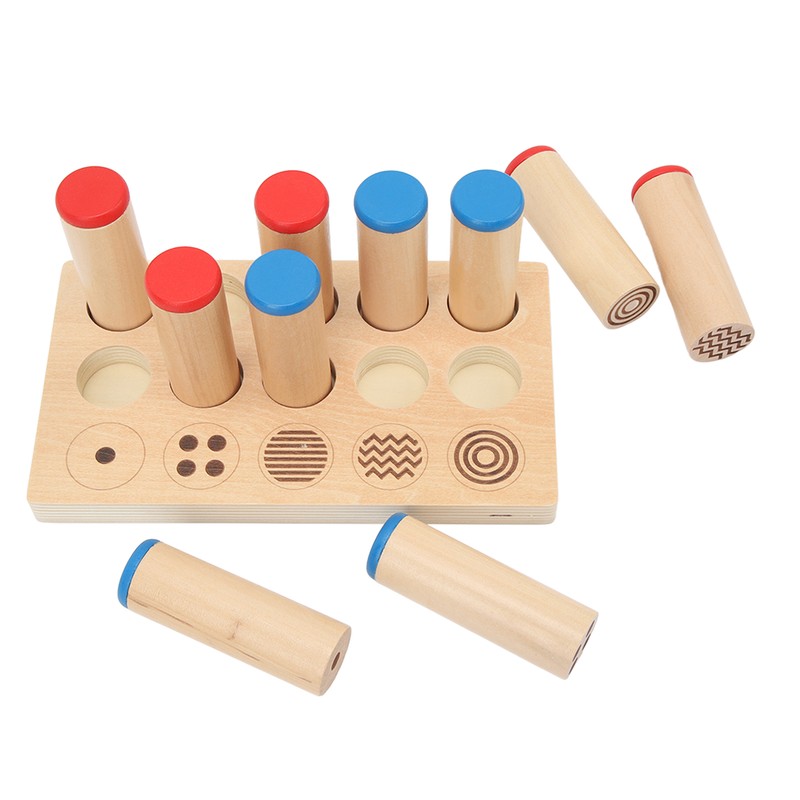 Wooden Sound Cylinders Toy Sensory Integration Training Educational Sound Stick