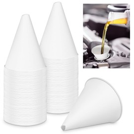 SiliFine 25 Pcs Paper Funnels for Motor Oil 6 oz Disposable Engine Oil Funnel for Gas Car Change Cone Fluid Automotive Use Dispensers or Kitchen Filling Bottle