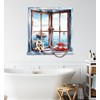GRAZDesign Maritime Window Wall Sticker for Bathroom and Living Room