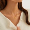 BAYLAY Gold M Initial Necklace for Women - 18K Gold