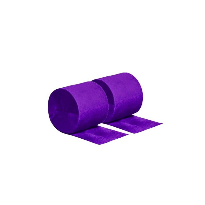 YESON Purple Crepe Paper Streamers Party Streamer Decorations,6 Rolls,1.77 in