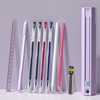 Hexagonal Pen Holder Multifunctional Students Stationery Case Set with Gel