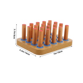minkissy Hand Exercise Therapy Board 20 Pegs Wooden Pegboard for Finger Dexterity Wrist Therapy Equipment