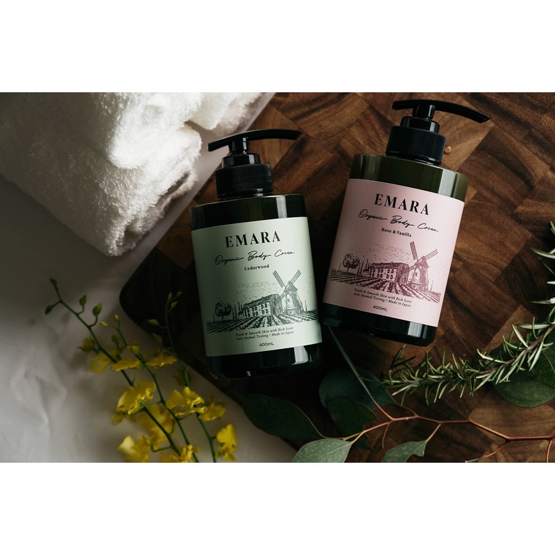 EMARA Organic Body Cream "Rose & Vanilla" (400ml)