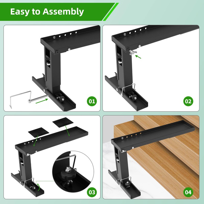 Ladder Leveler Heavy-Duty Stabilizer & Leveler with 880lbs Capacity, Adjustable