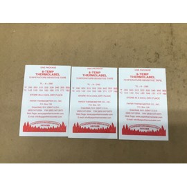 Paper Thermometer 8-Temp THERMOLABEL TL-8-290 (Lot of 3) #4028K38IAC