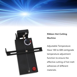 Hot Ribbon Cutter Machine, 100-600℃ Adjustable Heat Cutting Ribbon Cutter, Home Use Webbing Cutter, DIY Rope Band Craft Manual Cut Tool for Lace, Braid, Ribbon, Nylon Band (US