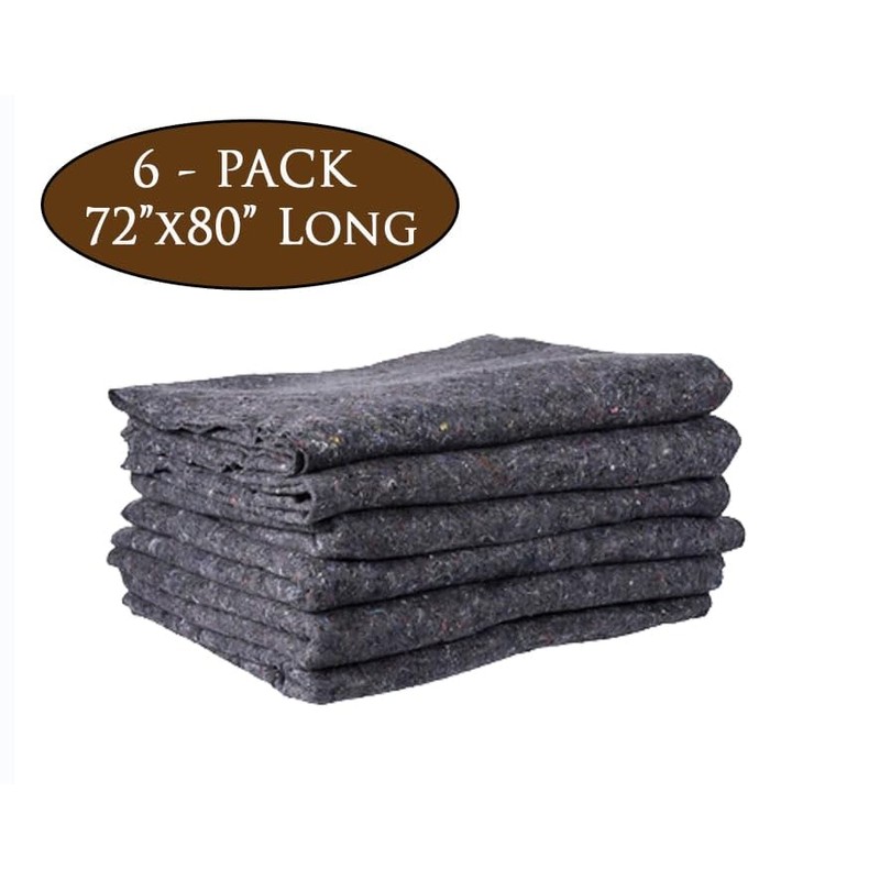 Mytee Products 6 Pack 72" x 80" Textile Moving Blankets