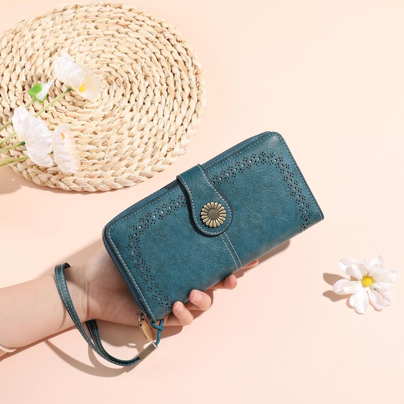 SENDEFN Wallet for Women RFID Blocking Leather Wallets Large Capacity