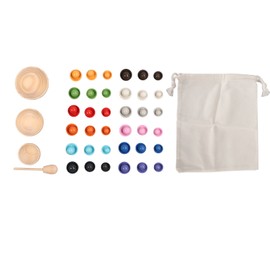 Wooden Sorting Balls Toys Multiple Color Classification Cup Game for Toddlers Preschool Learning Education